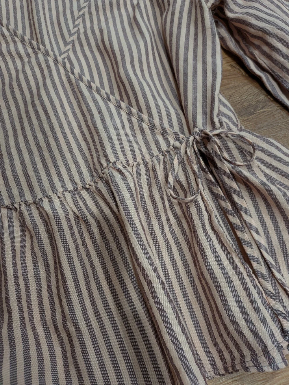 Madewell Puff Sleeve Peplum Wrap Top